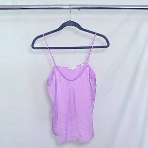 Vince Pleated Front Satin Cami Lilac
